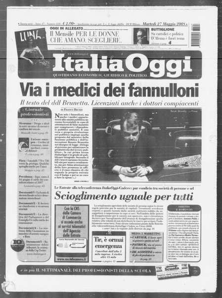 Italia oggi : quotidiano di economia finanza e politica